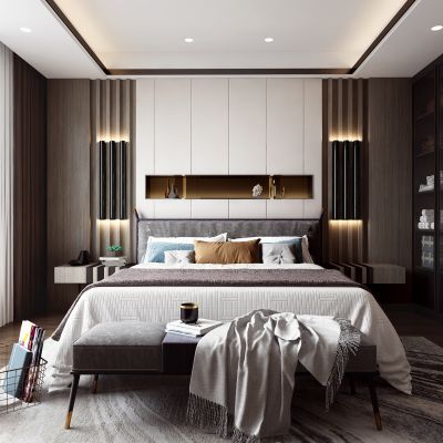 现代简约主卧室