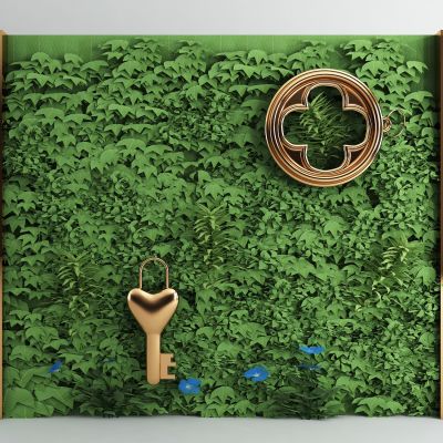 现代绿植装饰墙