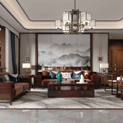 新中式客厅餐厅