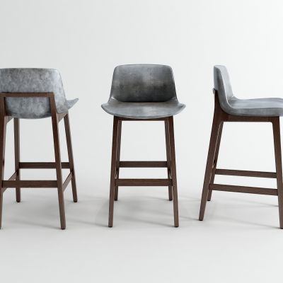 现代皮革吧台椅