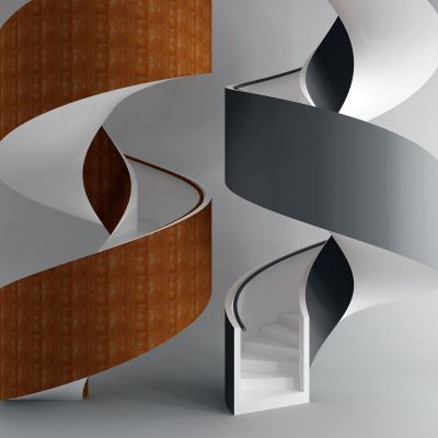 现代极简旋转楼梯