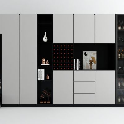 现代鞋柜酒柜组合