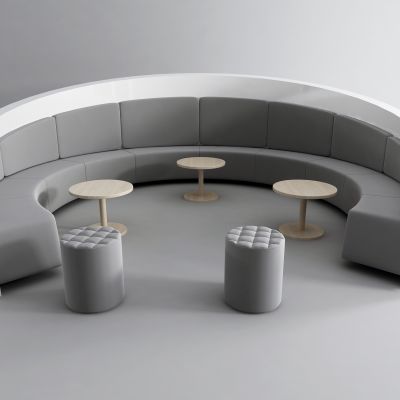 现代异型沙发 弧形沙发组合