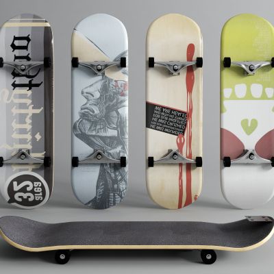现代涂鸦滑板