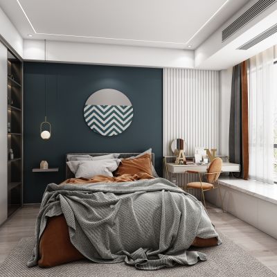 现代极简卧室