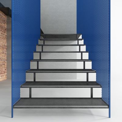 工业风楼梯 钢丝网护栏