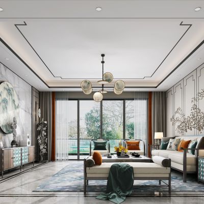 新中式客餐厅过道