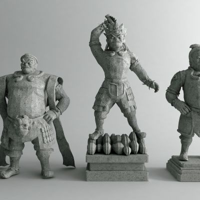 新中式人物石雕 天神雕像 神像