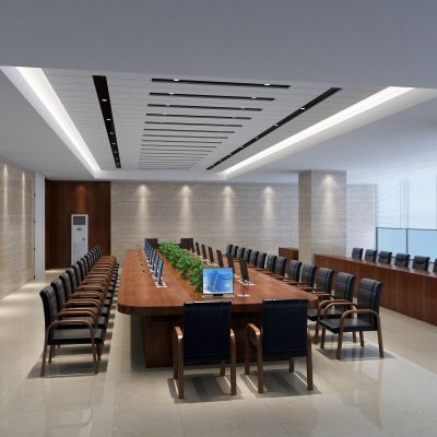 现代会议室  会议桌椅组合