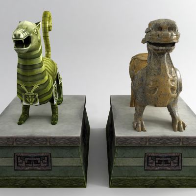 中式青铜 青龙 白虎