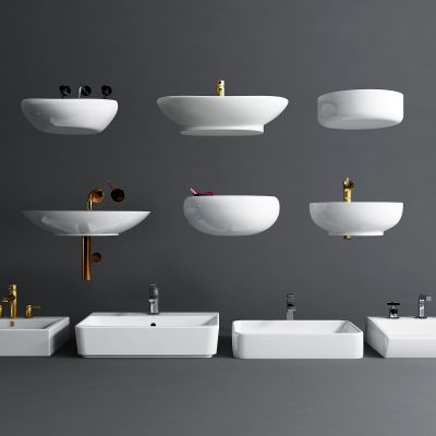 现代台盆 洗手池 台上盆 圆形台盆 方形台盆