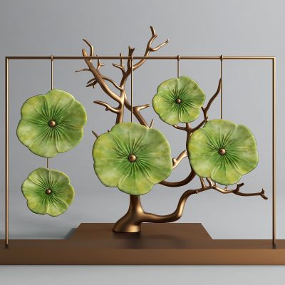 现代荷叶摆件饰品