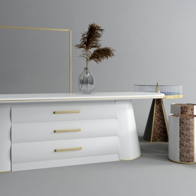 现代展台 边几组合