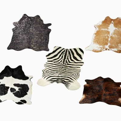 现代奶牛皮 斑马纹地毯