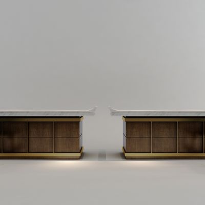 现代酒店服务台 吧台 太师椅  中式椅  中式台灯