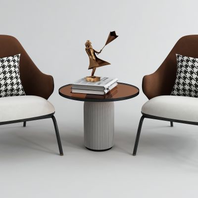 现代休闲椅茶几组合