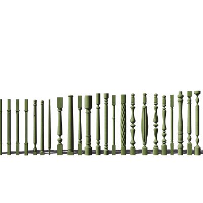 欧式实木楼梯栏杆立柱组合