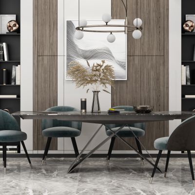 现代餐厅 餐厅桌椅组合餐桌 餐椅