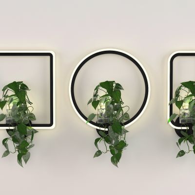 北欧植物灯 壁灯组合
