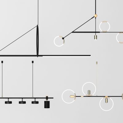 现代吊灯组合 现代简约吊灯 金属吊灯