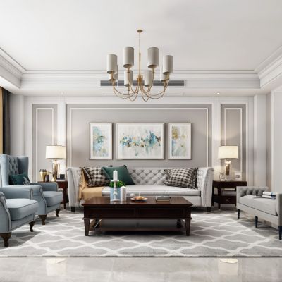 美式轻奢客餐厅 玄关组合