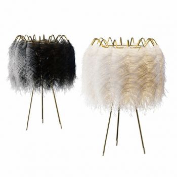 现代轻奢天鹅毛台灯