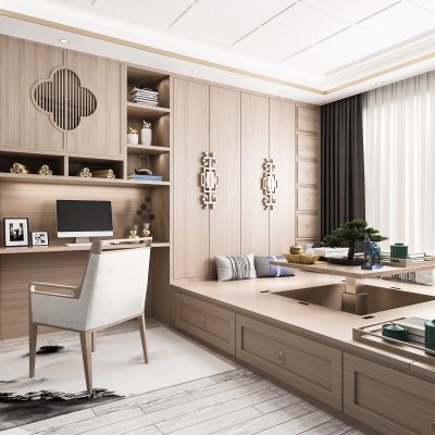 日式榻榻米书房