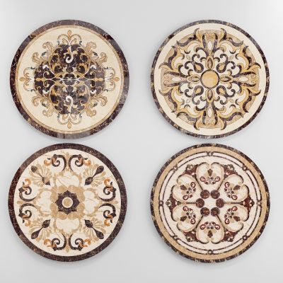 简欧石材圆形拼花