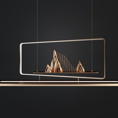 新中式金属装饰创意吊灯