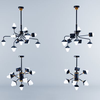 现代金属吊灯组合