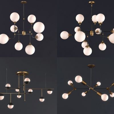 现代气泡吊灯组合