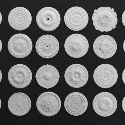 欧式古典吊灯石膏雕花圆盘