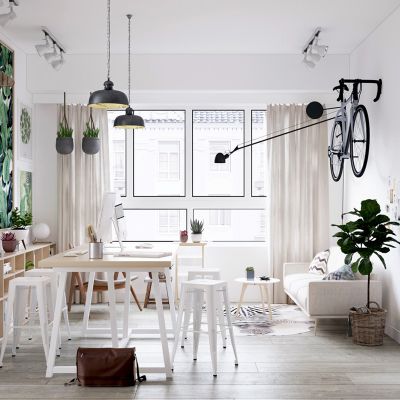北欧现代客厅餐厅
