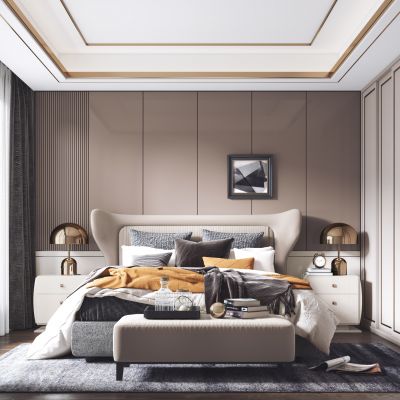 现代轻奢主卧室