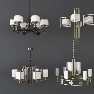 新中式吊灯组合