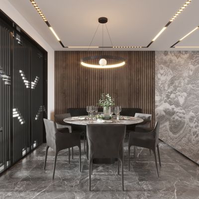 现代客餐厅厨房