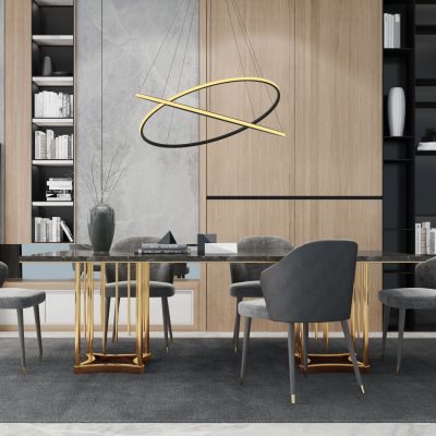 现代餐厅桌椅组合