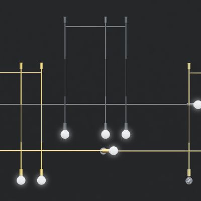 现代金属灯泡吊灯