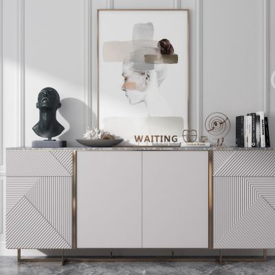 现代边柜 摆件 雕塑 装饰品 挂画