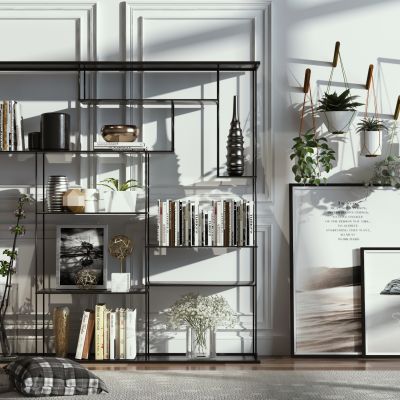 工业风置物架 摆件组合