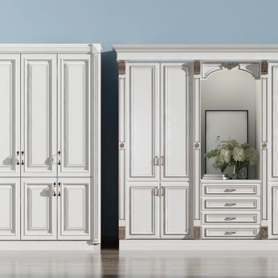 简欧衣橱壁橱组合