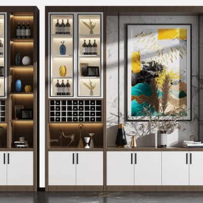现代北欧酒柜组合