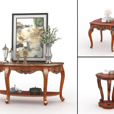 欧式古典欧式玄关茶几边几组合