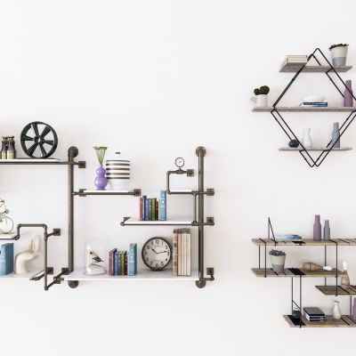 现代置物架组合