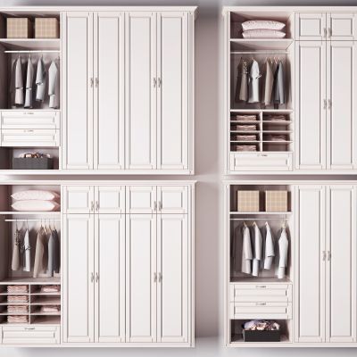 简欧实木衣柜组合