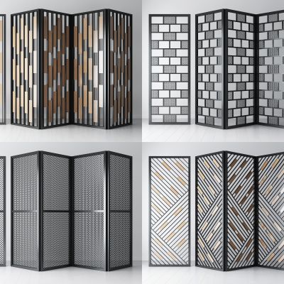 工业风移动镂空隔断 铁艺隔断 屏风 折叠屏风 移动屏风