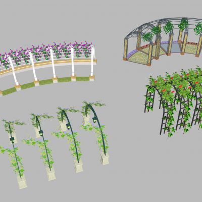 欧式凉亭 连廊 廊架 花架