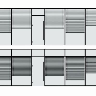 现代铝合金玻璃隔断