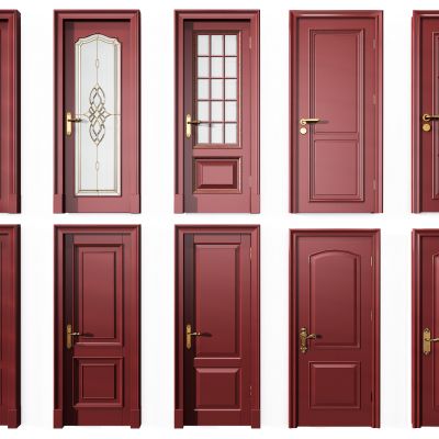 现代房门平开门卫生间门组合