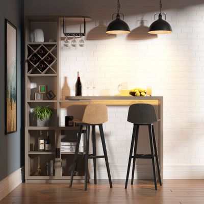 北欧餐厅 酒柜吧台椅子摆件组合